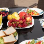 selection of fruits from hotel breakfast